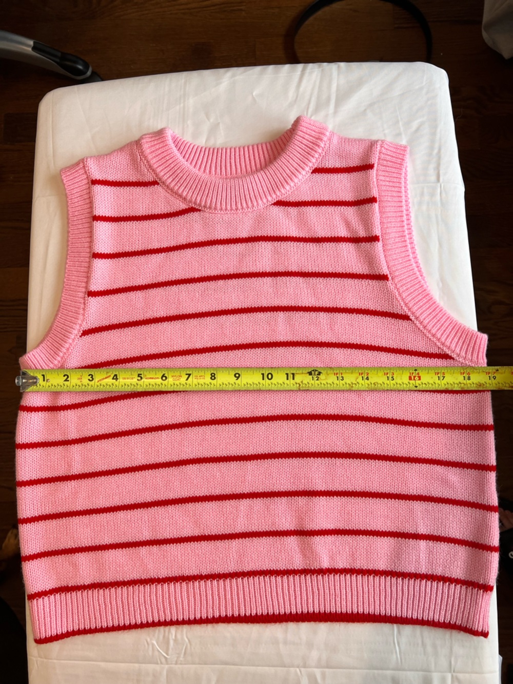 ASOS Pink and Red Striped Sleeveless Sweater - Picture 5 of 7
